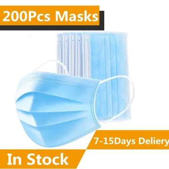

100/200Pcs Anti Dust Disposable Masks Earloop Masque Non-Woven Face Protection Masks Anti Smoke Fog PM2.5 Filter Mask mascherine