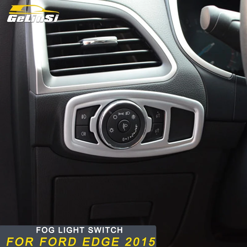 

Gelinsi For Ford Edge 2015 Car Styling Fog Light Lamp Switch Button Panel Cover Trim Frame Sticker Interior Accessories