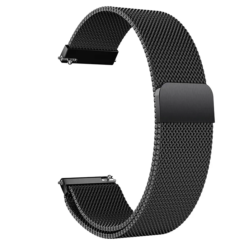 20 мм браслет для samsung Galaxy Watch активный смарт-ремешок для samsung gear S2 браслет Аксессуары для samsung Galaxy 42 м - Цвет ремешка: Черный