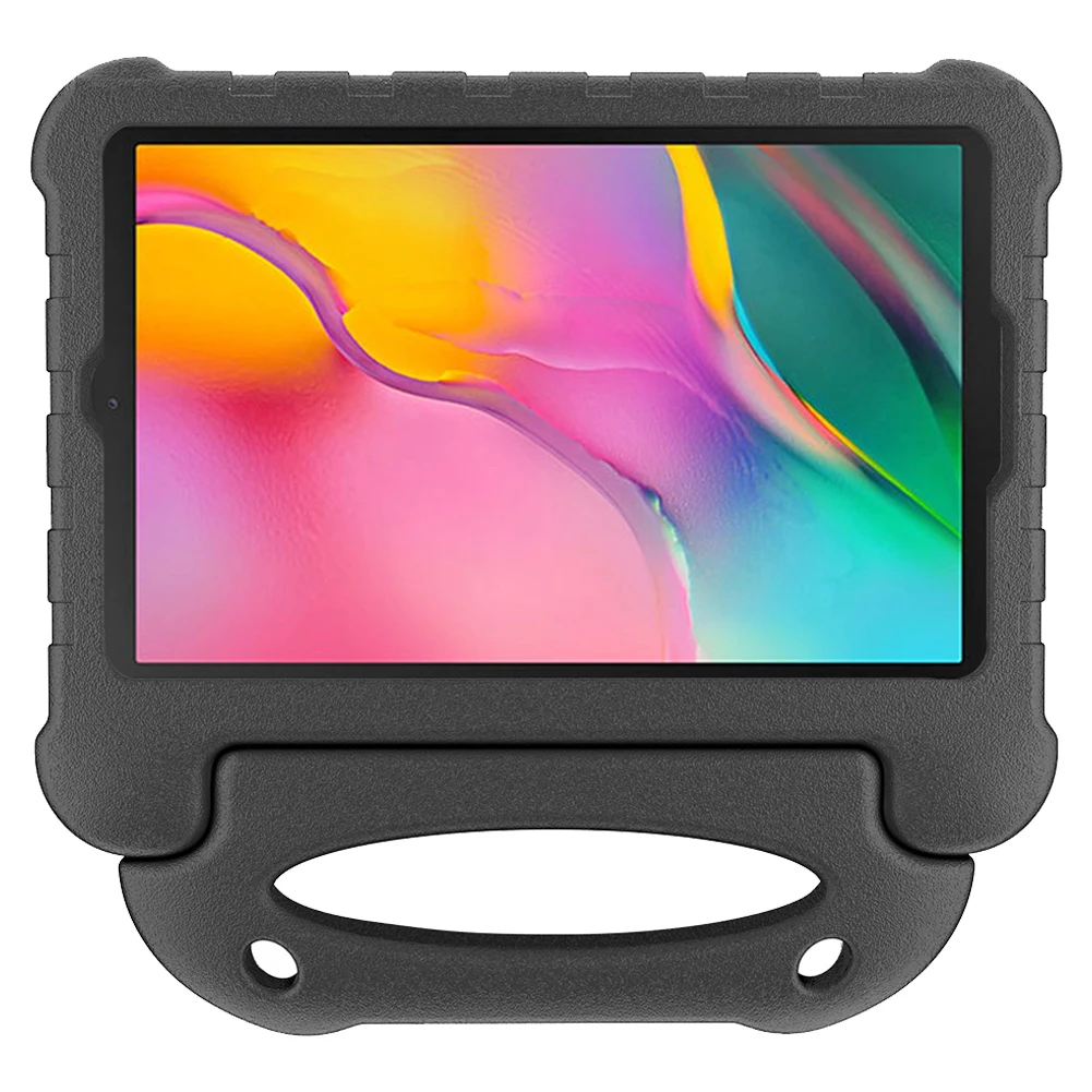 Kickstand Shock Proof With Handle EVA Stand Full Body Case Protective Sleeve Tablet Protection Cover Kids For Samsung Tab A10.1 - Цвет: Черный