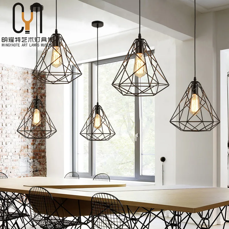 

vintage led europe iron decorative items for home e27 pendant light luminaria de mesa vintage bulb lamp chandeliers ceiling