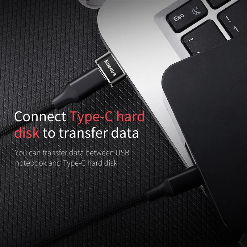 Адаптер Baseus USB на usb type C OTG USB-C конвертер type-c адаптер для Macbook для samsung S10 Xiaomi huawei USB OTG разъем