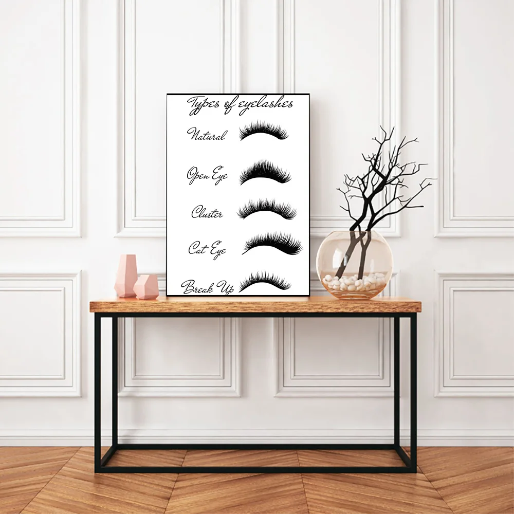 

Nordic Posters And Prints Woman's Eyelash Poster Print Modern Makeup Wall Art Canvas Painting Pictures Fashion Girl Home Decor