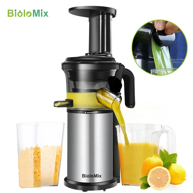 200W 40RPM Stainless Steel Masticating Slow Auger Juicer Fruit and Vegetable Juice Extractor Compact Cold Press Juicer Machine 2