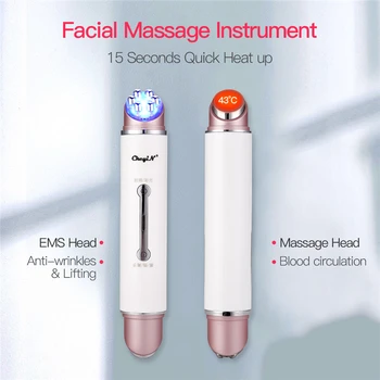 

2 in 1 Facial Eye Massager RF EMS LED Light Vibration Massage Skin Rejuvenation Face Lifting Wrinkles Dark Circle Remover 45
