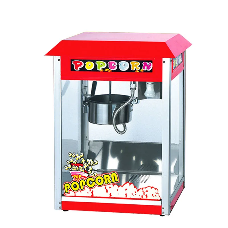 

Red Popcorn Machine Corn Movie Snacks Commercial Stainless Steel High-capacity Lighting Fully Automatic Thermal Insulation Fast