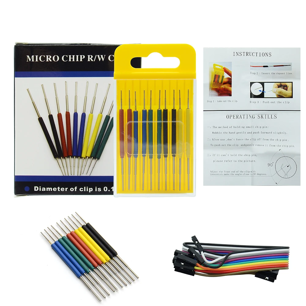

10pcs/set Micro IC clamp SOP/SOIC/TSSOP/TSOP/SSOP/MSOP/PLCC/QFP /TQFP/LQFP/ SMD IC test chip pin mini chips adapter socket