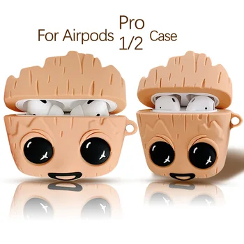 

3D Cartoon Cute For Groot For Airpods 1/2 Case Charging Box Silicone Protective Cover For Apple Airpods Pro 1 2
