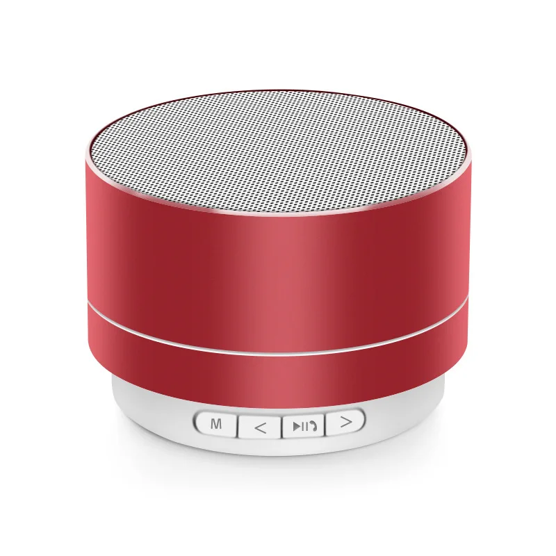 Портативный bluetooth-динамик со стереозвуком, беспроводной сопряженный сабвуфер для дома на открытом воздухе, совместим с телефонами iPhone, Android - Цвет: Красный