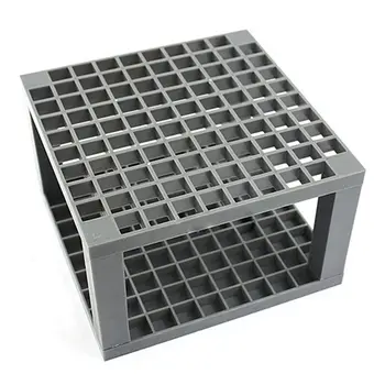 

Dual Brush Pen Desk Stand, Empty Gray 14.5*14.5*9cm Plastic