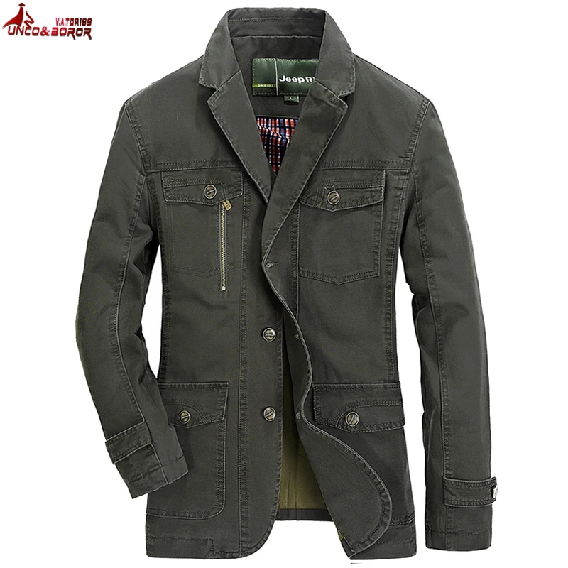 Preise Frühling herbst männer baumwolle casual jacke outwear militär anzug mäntel männlichen casaco masculino plus größe 4xl 5xl blazer armee jacke