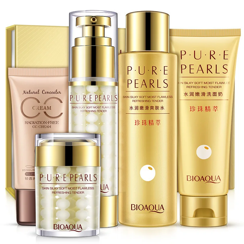 BIOAQUA Pearl Face Care Set Day Cream Cleaner Moisturizing Whitening Nourishing Clear Shrink Pores Anti Dry Dull Facial Skin Set
BIOAQUA Pearl Face Care Set Day Cream Cleaner Moisturizing Whitening Nourishing Clear Shrink Pores Anti Dry Dull Facial Skin Set