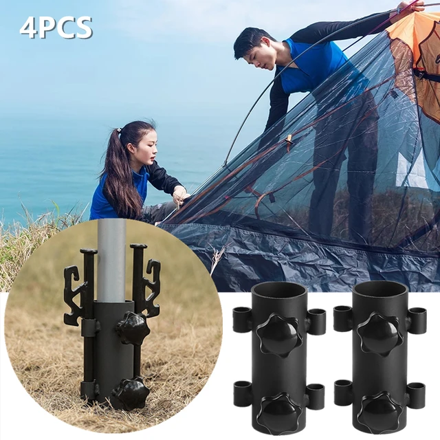 4pcs Outdoor Canopy Pole Holder Awning Large Aperture Fixed Pipe Fishing  Umbrella Windproof Steel Adjustable Fixed Pipe - AliExpress