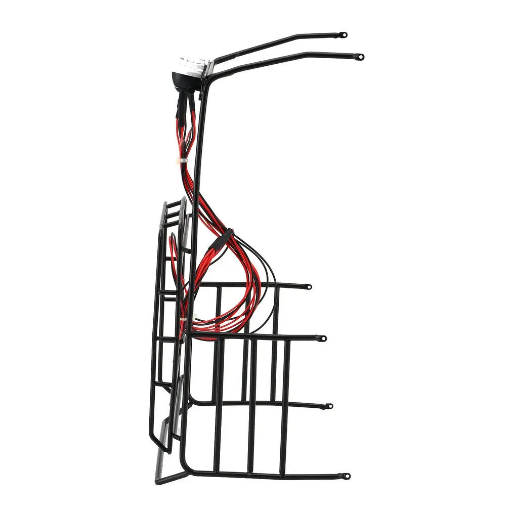 RC багажник на крышу держатель на крышу Защитная стойка для багажа с 6 многофункциональными светодиодный светильник для джип-Крыша Стойка для гусеничного для Wrangler