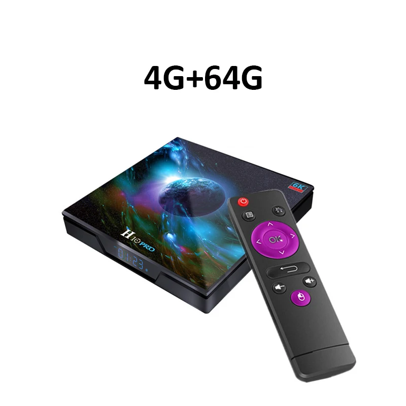 H10 Pro Смарт ТВ приставка Android 9,0 ТВ приставка Allwinner H603 4 Гб 64 Гб 6 к медиаплеер двойной Wifi H10 PRO приставка 4 Гб ram 32 Гб - Цвет: 4G64G