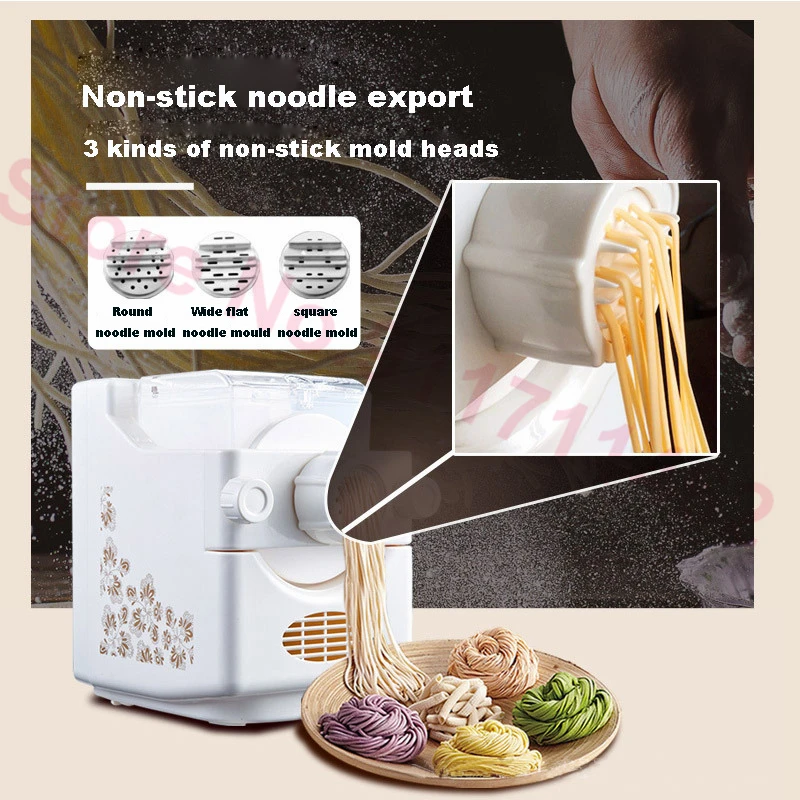 110V Electric Automatic Pasta Ramen Noodle Maker Machine w/ 13 Different  Shapes