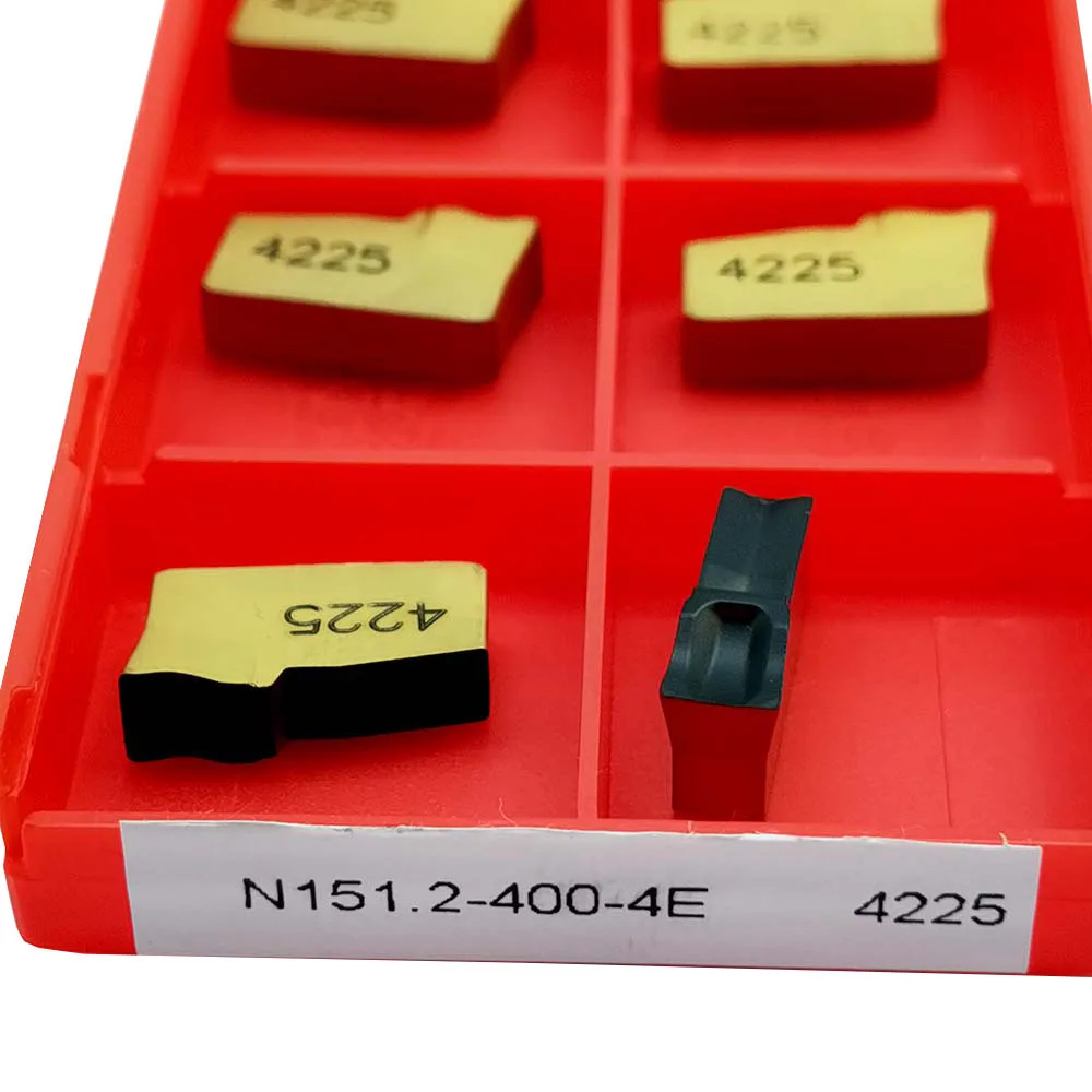 10pcs N151.2-400-4E 4225 Carbide Insert N151.2-400-4E 4mm Slotted Blade CNC Lathe Blade Metal Cutting Tool Turning tool insert