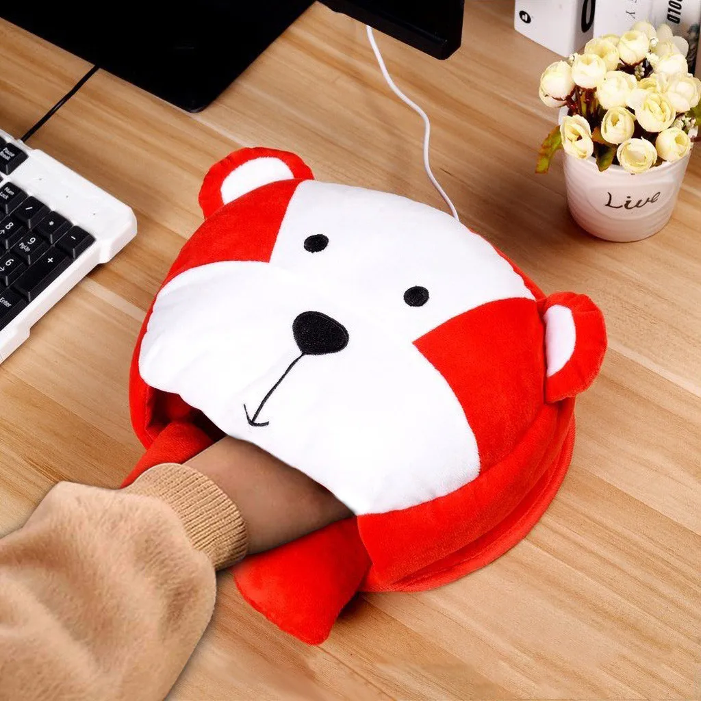 Розовый/красный USB Коврик для мыши с подогревом, коврик для мыши, теплый зимний коврик с ремешком на руку, коврик для мыши, alfombrilla ordenador