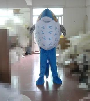 

Adults Halloween Fish Mascot Costume Suits Dress Outfits Clothing Advertising Promotion Carnival Hallowen Cosplay Unsiex Gift