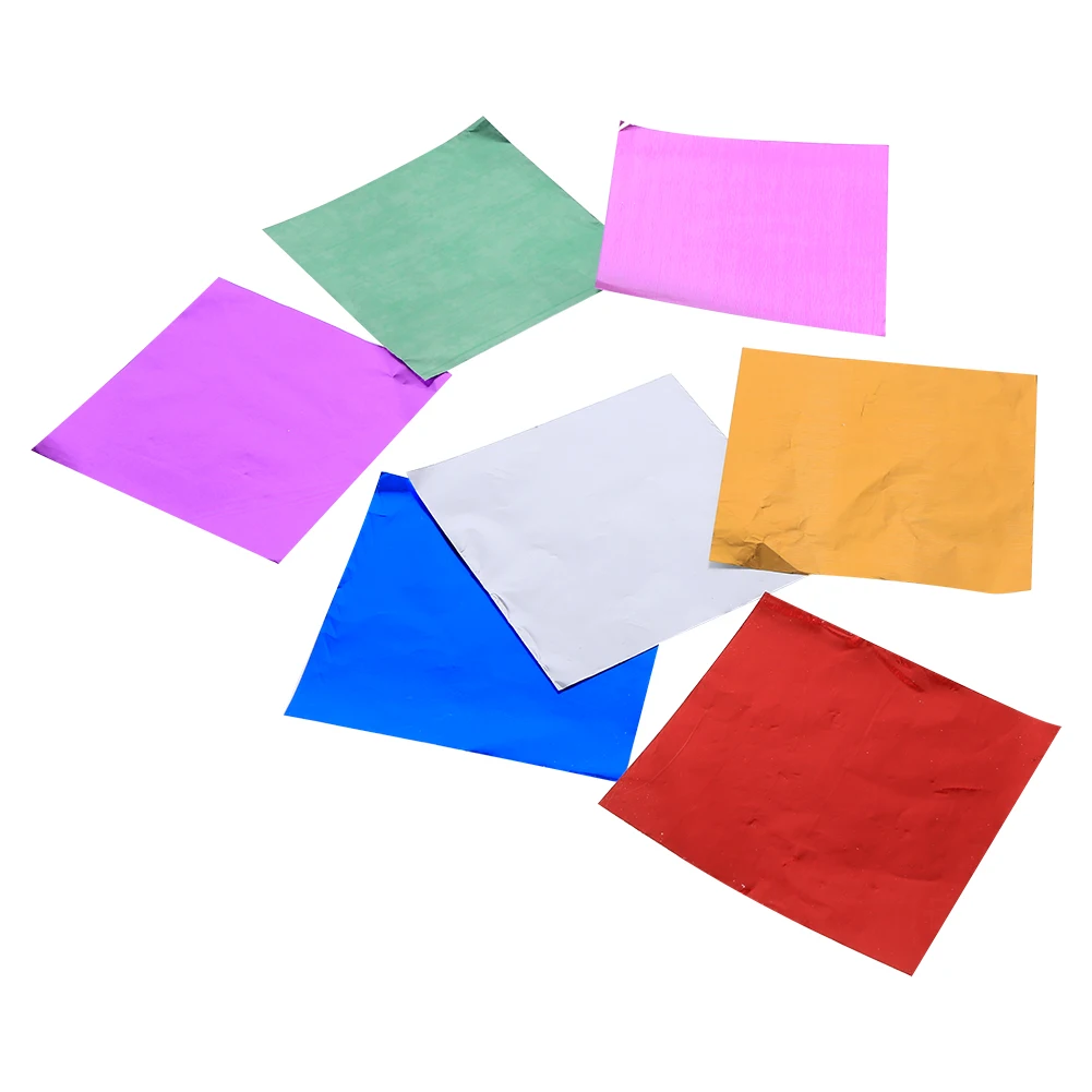 100Pcs/Set Square Candy Package Sweets Chocolate Foil Paper Wrappers Confectionary 4 Color Party Festival Decoration Supply | Дом и сад
