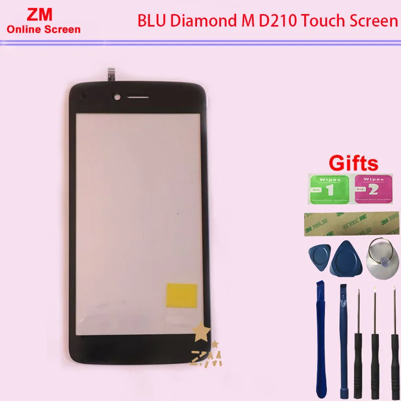 RYKKZ для BLU diamond M D210 планшета Сенсорный экран с сенсорным экраном инструменты+ 3M Стикеры черный Цвет