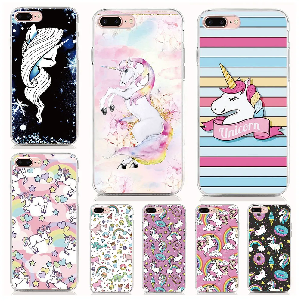 Per Wiko Jerry 2 Jerry 3 Jerry Max Tommy 2 Plus 3 Plus Custodia Morbida Tpu Unicorn Rainbow Cover Custodia Protettiva Per Telefono Coque Shell