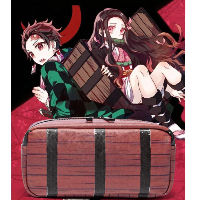 Kimetsu no Yaiba; реквизит для косплея; Kamado Tanjirou Nezuko; канцелярская сумка; студенческий Большой Вместительный чехол-карандаш; сумка для хранения