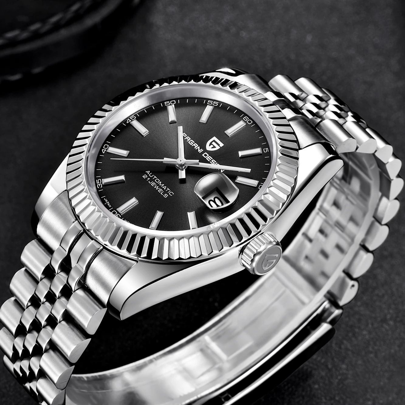PAGANI Дизайнерские мужские часы от ведущего бренда, роскошные часы с золотым браслетом и металлическим ремешком, мужские часы s 100M водонепроницаемые Rolexable часы Relogio Masculino