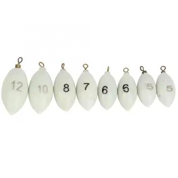 

8 Pcs Drop-shaped Lead Fishing Sinkers Weights 6 Sizes Luminous Fish Beads Kit With Storage Box Outdoor Winter Fishing Accessory