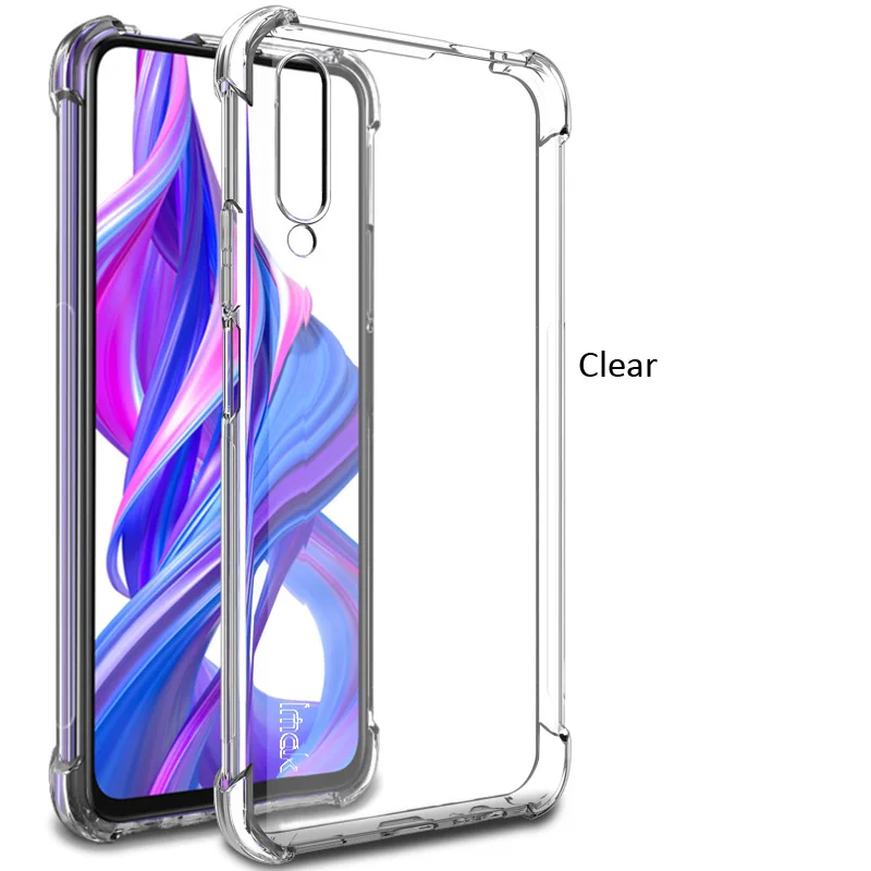 Clear IMAK Чехол с "воздушной подушкой" для huawei P Smart Pro Y9S Ударопрочный Мягкий ТПУ Силиконовые прозрачные чехлы - Цвет: Clear