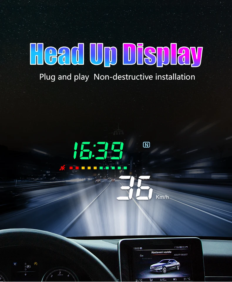 Автомобильный робот умный hud Дисплей Автомобильный спидометр голова вверх дисплей Автомобильный carrobot hud Дисплей головной убор hud спутниковый gps проводник