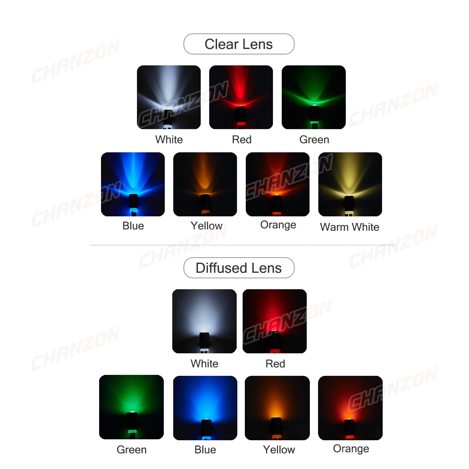12V LED 8mm LED-Anzeigekit Warmweiß Rot Grün Blau Gelb Orange 5mm Vorverdrahtet mit Halter Pilot Light Emitting Diode Set – Detail 5