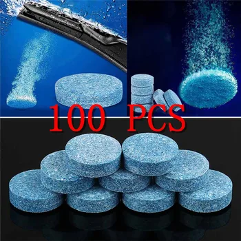 

100PCS Car Wiper Detergent Effervescent Tablets Car Windshield Cleaner Compact Glass Washer Auto Cleaning Wash Tool Dropshipping