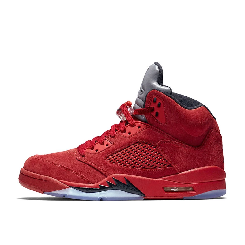 136027-602 Оригинальные Мужские дышащие баскетбольные кроссовки Air Jordan 5 в стиле ретро, новинка - Цвет: 136027-602