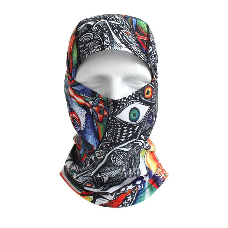 H236 Colorful CKAHSBI велосипедная лицевая маска 3D Спорт на открытом воздухе Маска Велоспорт велосипед напечатанный шарф для верховой езды волшебный шарф защита шарфы полная маска для лица - Цвет: H236 Colorful