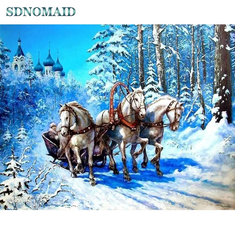 Алмазная живопись SDOYUNO 5d сделай сам полноразмерная вышивка с изображением