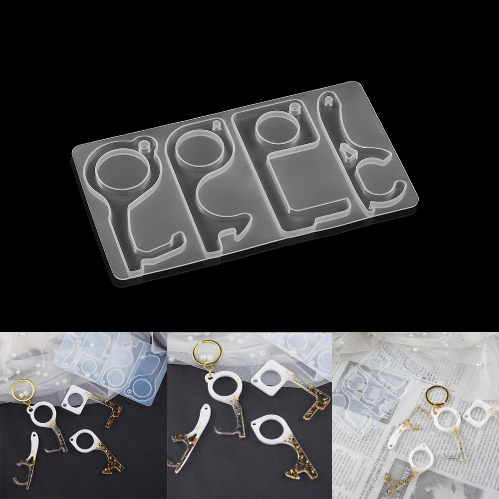 

1set Transparent Key Shape Silicone Molds Crafts UV Epoxy Resin Mould For DIY Jewelry Making Pendant Supplies Accessories