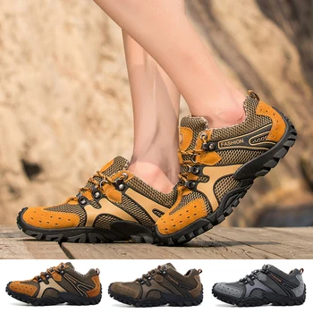 

High Quality Breathable Hiking Boots Men's Skid Resistance Waterproof Climbing Shoes