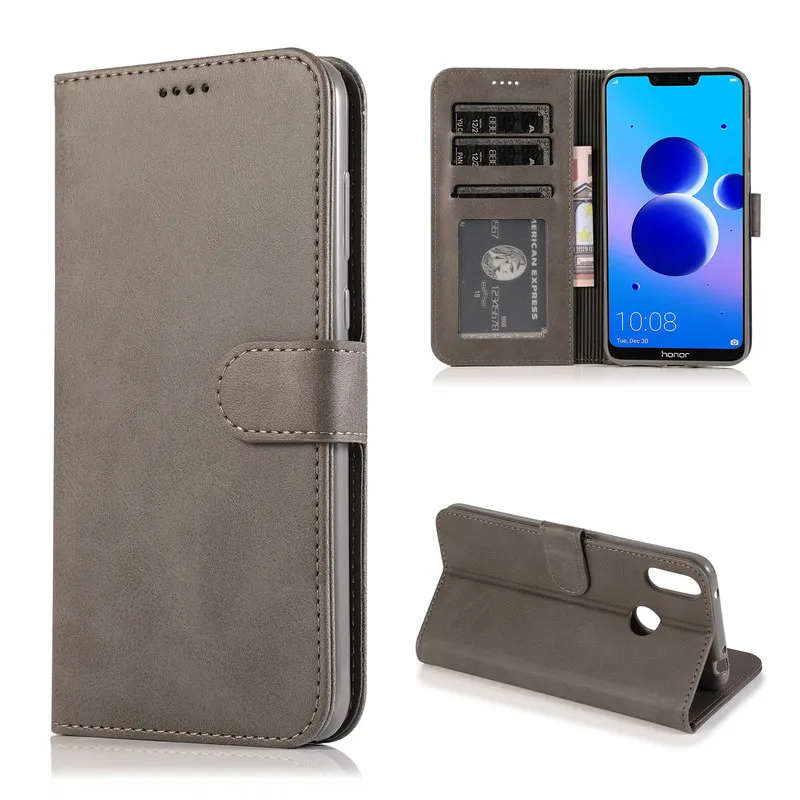 

HuaWei Honor 8C Flip Leather Shockproof Back Cover For Honor 8C 8X View 10 Lite Wallet Card Slot Stand Anti-fall Case Cover