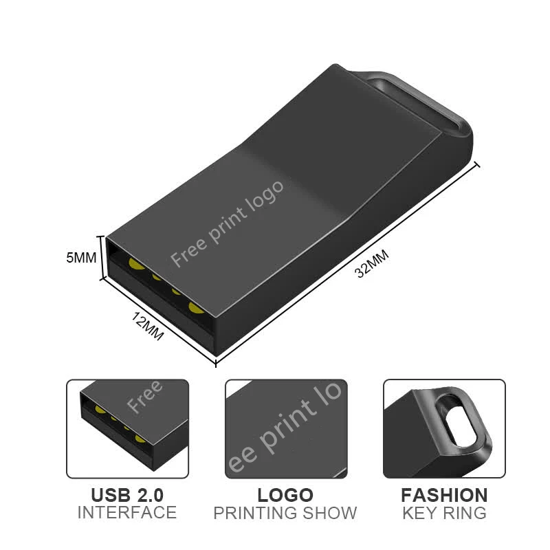 Флеш-накопитель 64 ГБ, металлический USB флеш-накопитель 32 ГБ, usb 16 ГБ, реальная емкость 8 ГБ, флеш-накопитель 128 ГБ, флеш-карта памяти 4 Гб, бесплатный логотип на заказ