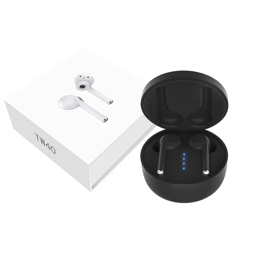 TWS Bluetooth 5,0 Наушники Стерео гарнитуры Голосовое управление для xiaomi Беспроводные наушники с шумоподавлением Микрофон для huawei iPhone - Цвет: Черный
