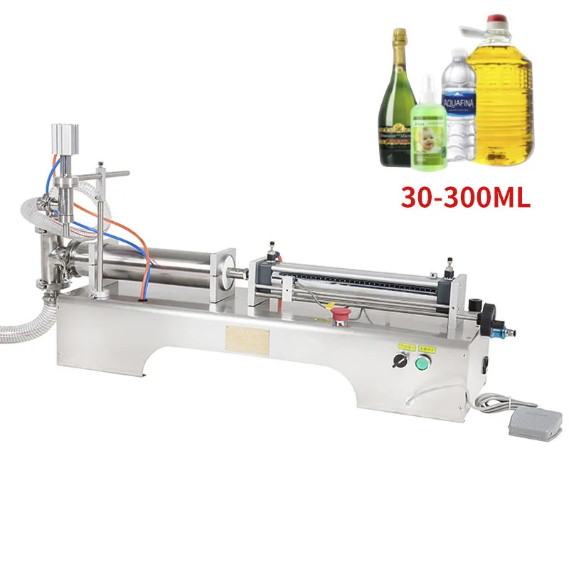 30-300ML Electric Pneumatic Single Head Liquid Filling Machine Shampoo Gel Water Wine Milk Coffee Beverage Filling Machine
