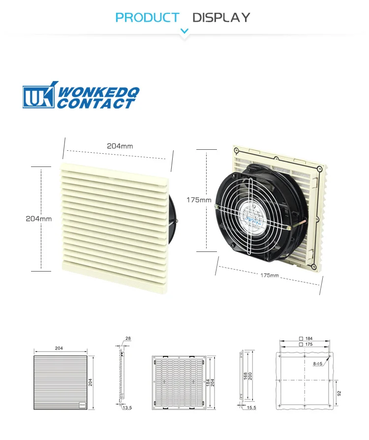 da exaustão 172mm do ventilador da grade