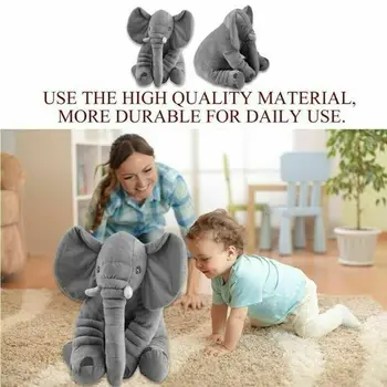 

Baby Child Soft Elephant Cushion Plush Toys Stuffed Lumbar Pillow Long Nose Sleeping Elephant Peanut plush Doll toy