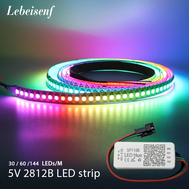RGB WS2812B WS2812 светодиодная полоса светильник SP110E Bluetooth светодиодный контроллер USB