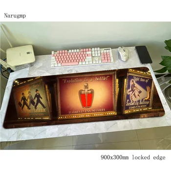 

bioshock mousepad 80x30cm gaming mouse pad big gamer mat Domineering game computer desk padmouse keyboard Professional play mats