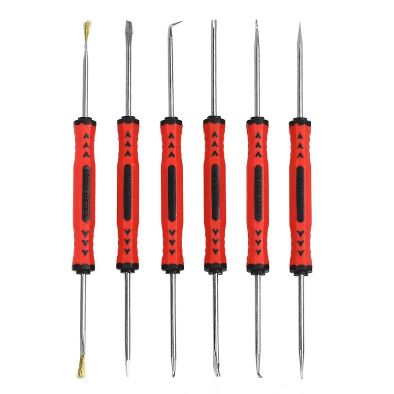 Black Solder Assist NEWACALOX вспомогательная прецизионные электронные Компоненты шлифовальный очистки набор инструментов для ремонта на месте монтажа 6 шт./компл - Цвет: Black Solder Assist