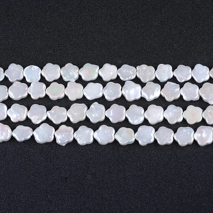 

13-14mm plum blossom pearl strand for making Jewellery