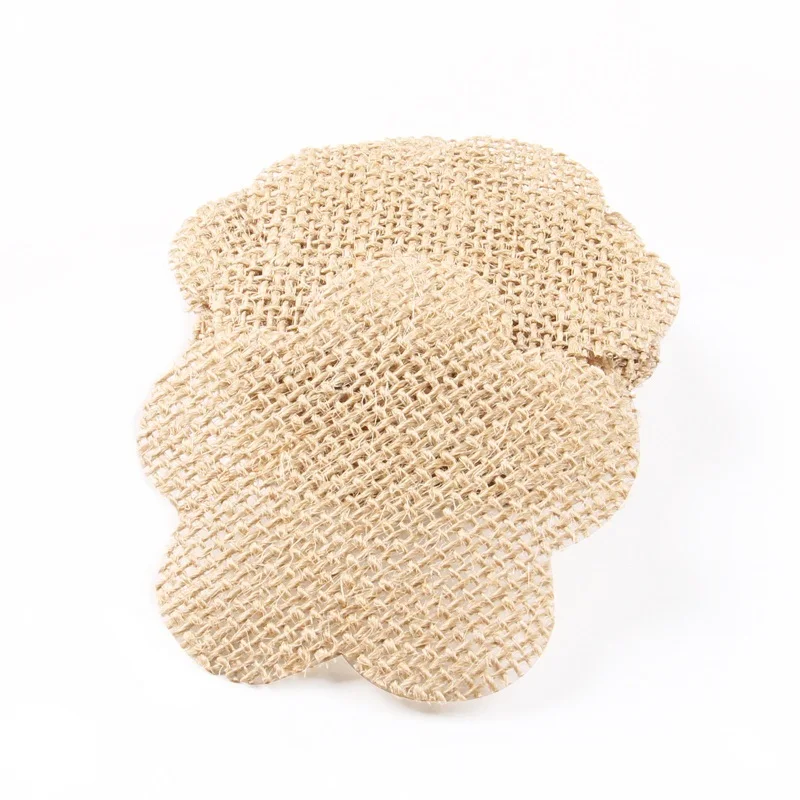 Plum burlap 10 шт./упак. Hdmade из натурального джута Мешковина мешковиной вышивка «звёздочки» или «бриллианты "сделай сам" для творчества Винтаж пользу деревенский Свадебные украшения в виде Центральных - Цвет: Plum burlap