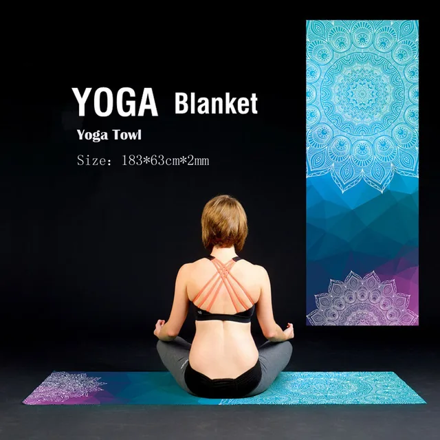 Portable Yoga Towel with non-slip grip and ultimate sweat absorption